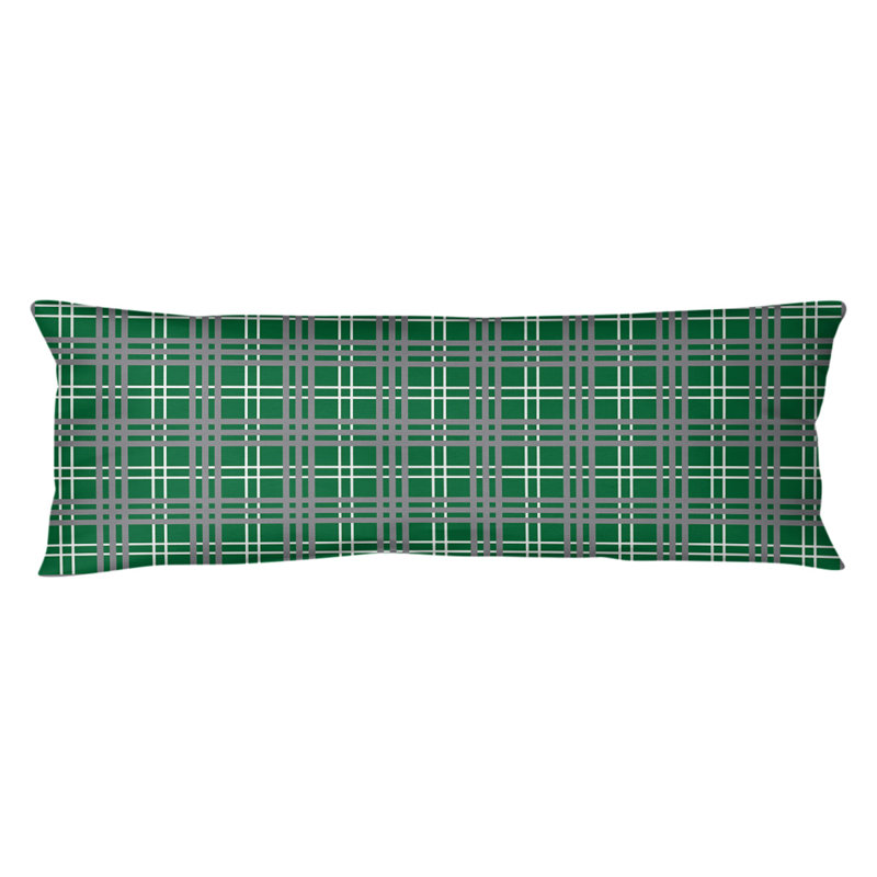 Polyester Medium Pillow, Green/White/Silver, Microfiber
