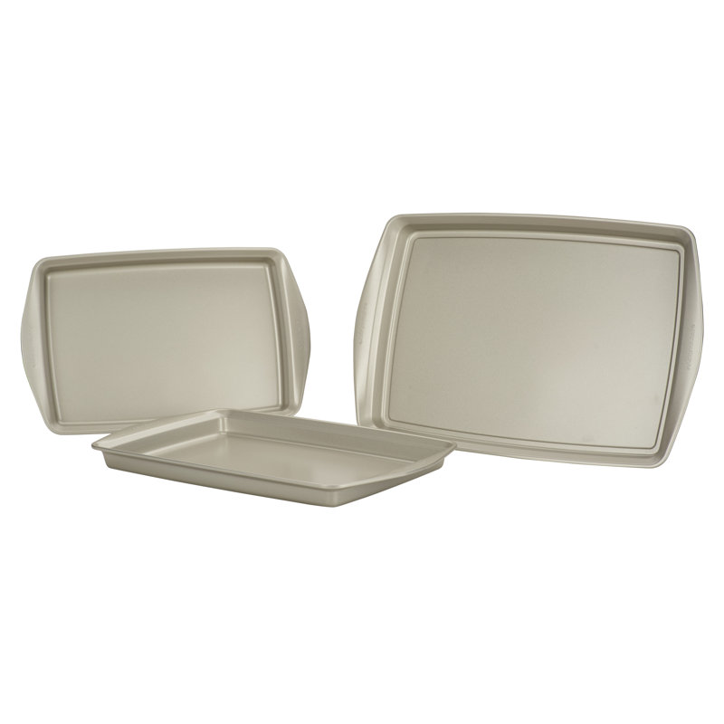 Rachael Ray Bakeware Nonstick Cookie Baking Pan Set, 3 Piece