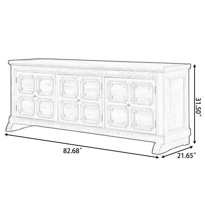 Meuble télé Modern Burlywood, Burlywood, H 31,50 po x L 57,09 po x l 17,72 po