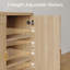 Buffet 31,5 "cannelé avec rangement, ensemble de 3, armoire en bois avec 2 portes tampons et 3 tablettes réglables, convenant à la salle à manger, à la cuisine et au salon-105043290-105183997
