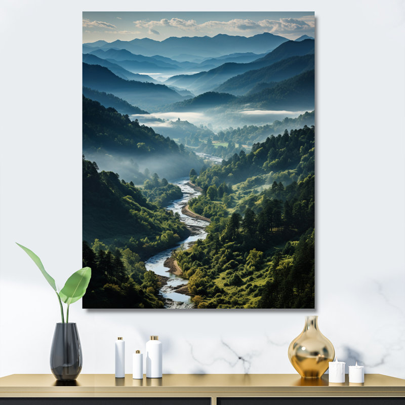 États-Unis, Great Smoky Mountains & Rivers - États-Unis, art mural encadré, Sans cadre, H 32 po x l 24 po, Toile tendue