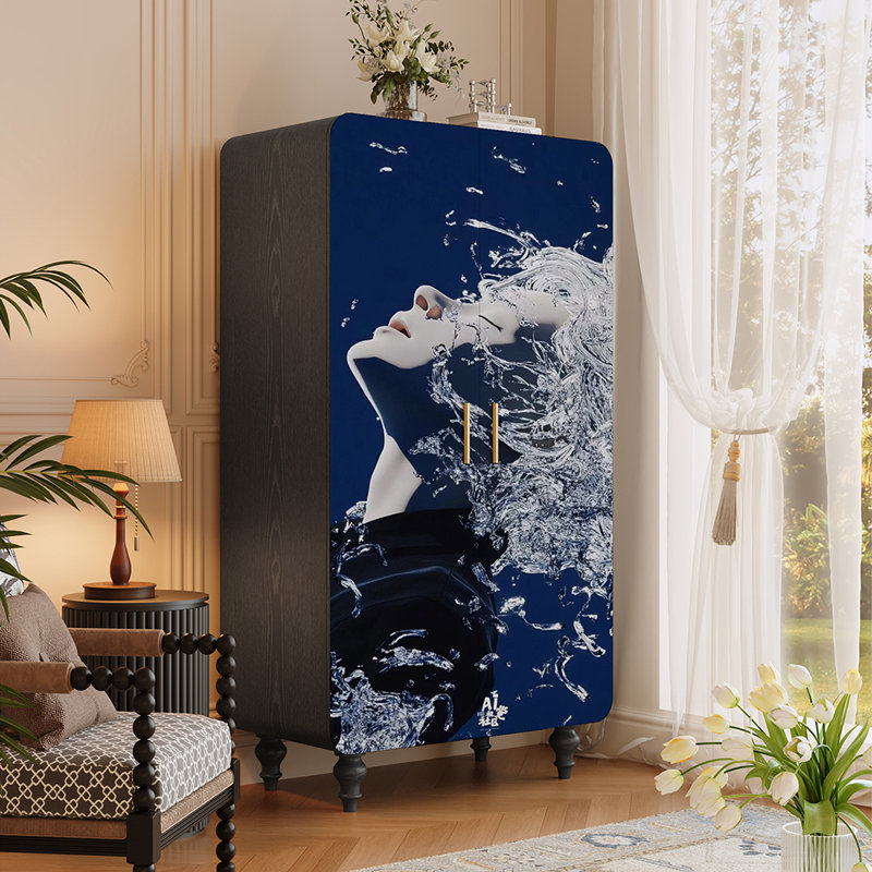 Armoire simple et moderne en bois massif