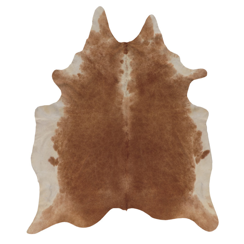 Sutton Animal Print Handmade Cowhide Medium Brindle Area Rug, Rectangle 6' x 9'