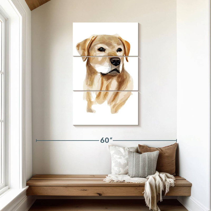 Brampt Yellow Lab, 45" H x 28" W