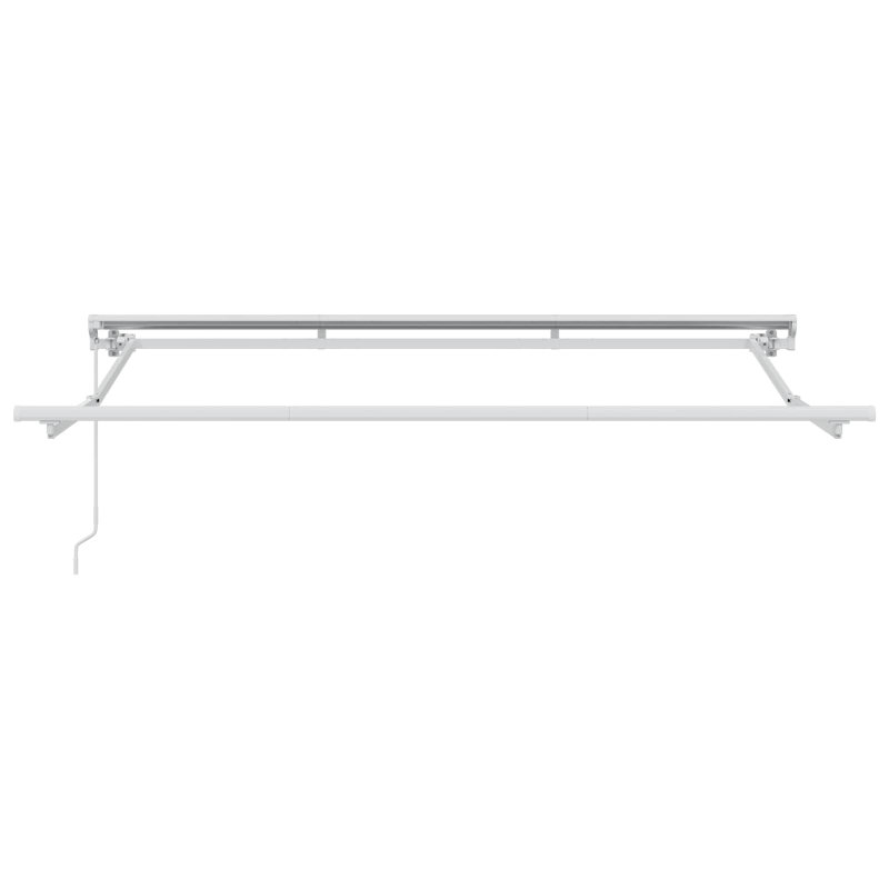 VidaXL Polyester Cover Retractable Patio Awning, 300cm W x 250cm D, Striped, Blue/White/White
