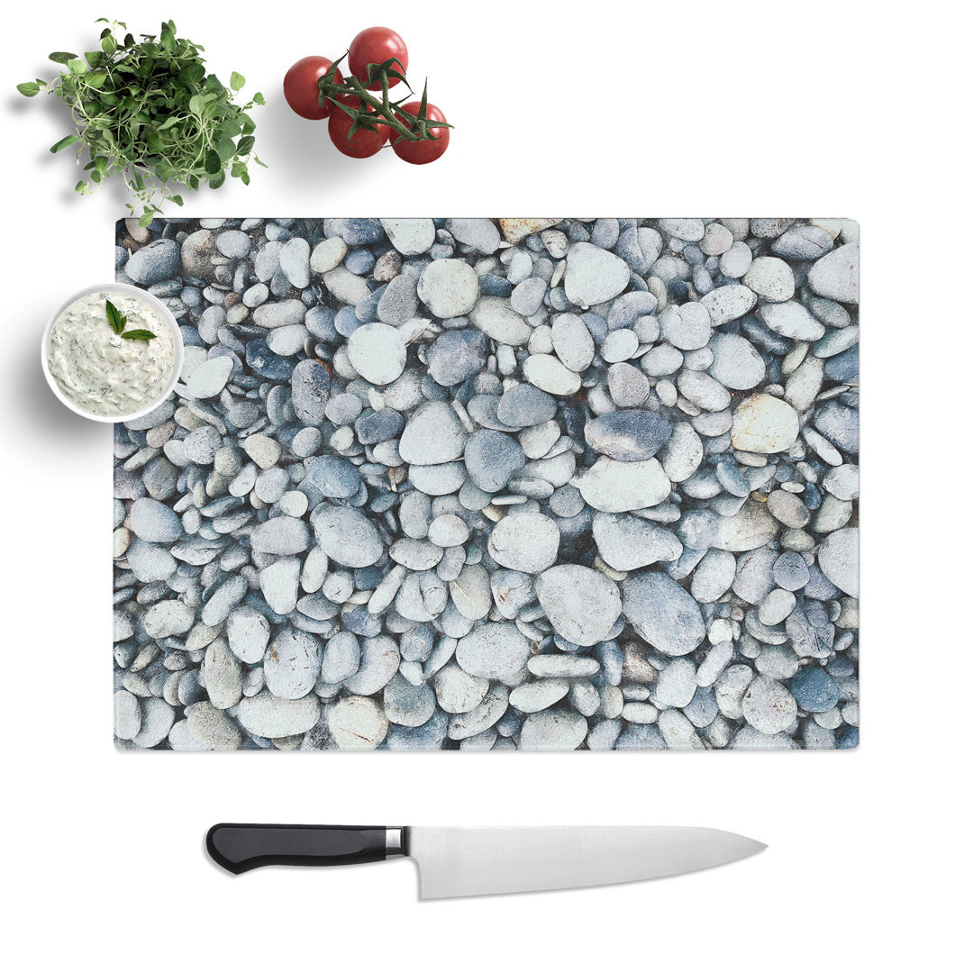 Tempered Glass Pebbles Chopping Board