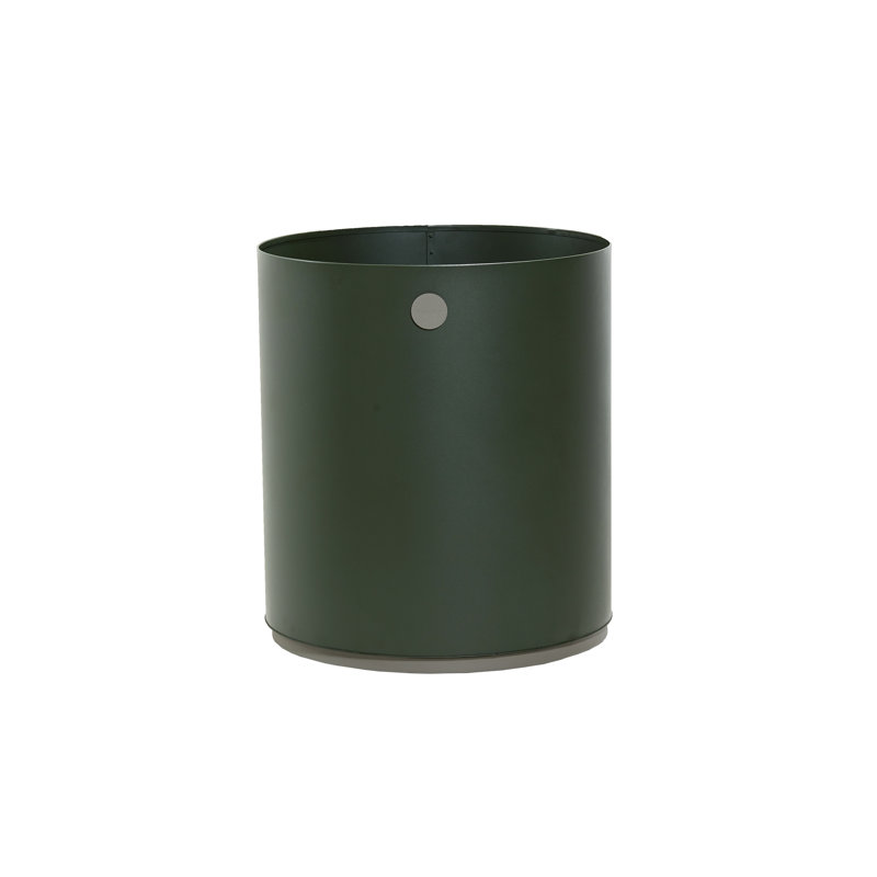 Grow Metal Planter, Dark Green/Taupe, 24.1" H x 21.3" W x 21.3" D