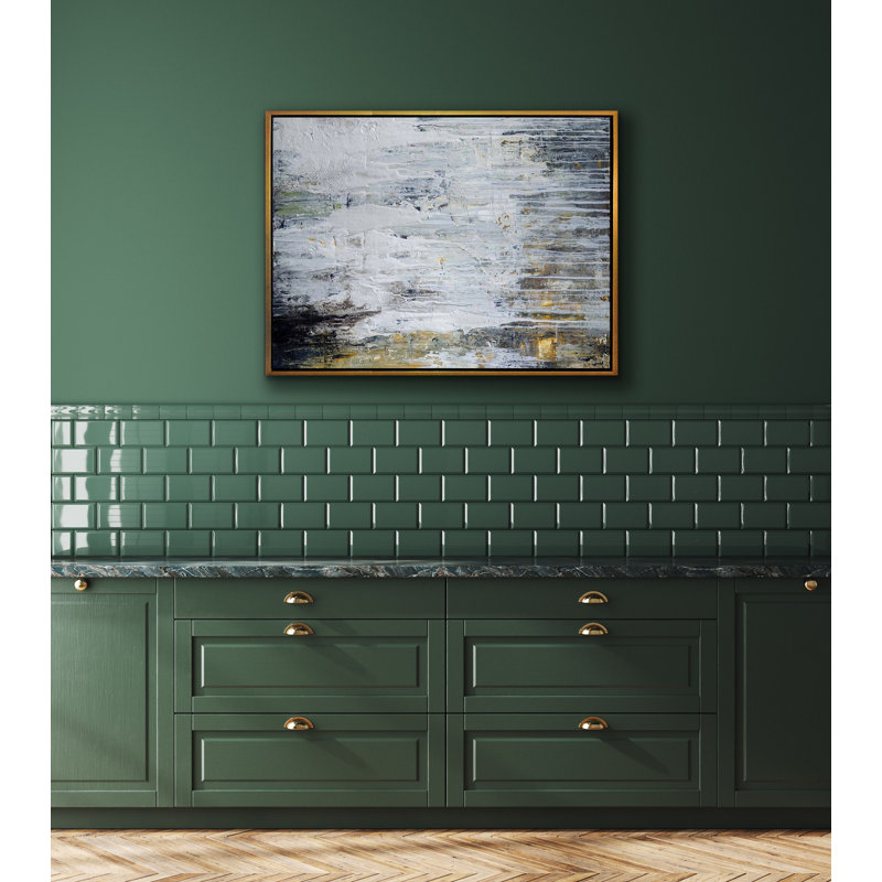 Green Envy I On Giclee Canvas Hand Embellished Art, 48" H x 36" W x 1.5" D, Unframed