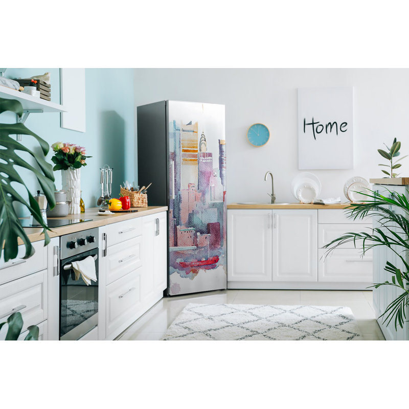 City by Water Freezer Door Sticker