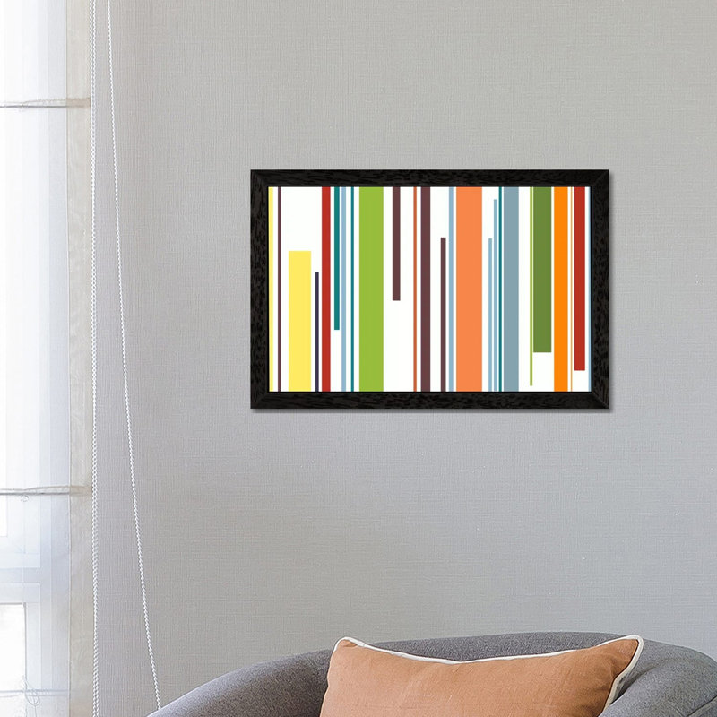 Piano Keys - Print on Canvas, 66.04 cm H x 45.72 cm W, Black Framed