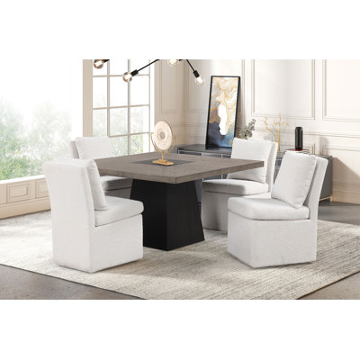 Wessel 5-pcs Square Dining Table Set