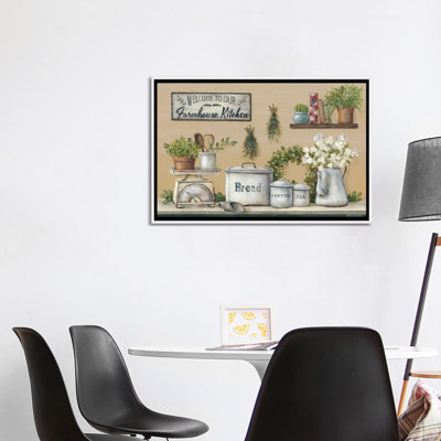 " Garden Farmhouse Kitchen " Graphic Art Print