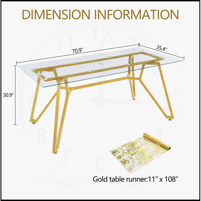 Table de salle à manger 70,9 pouces