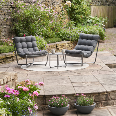 Clermont Anthracite Outdoor Lounging Set