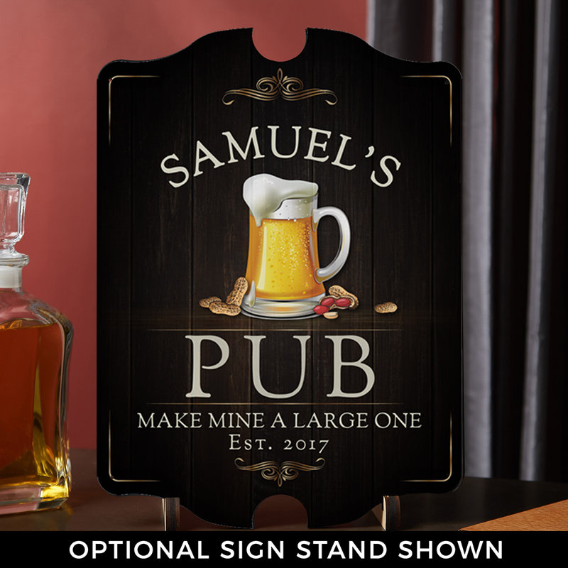 Beer & Nuts Customized Bar Sign For Home, Yes