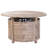 Deshong Fire Sense Aluminum Convertible Gas Fire Pit Table 55,000 BTU, Nylon Weather Cover & Clear Fire Glass-762757421-762757420