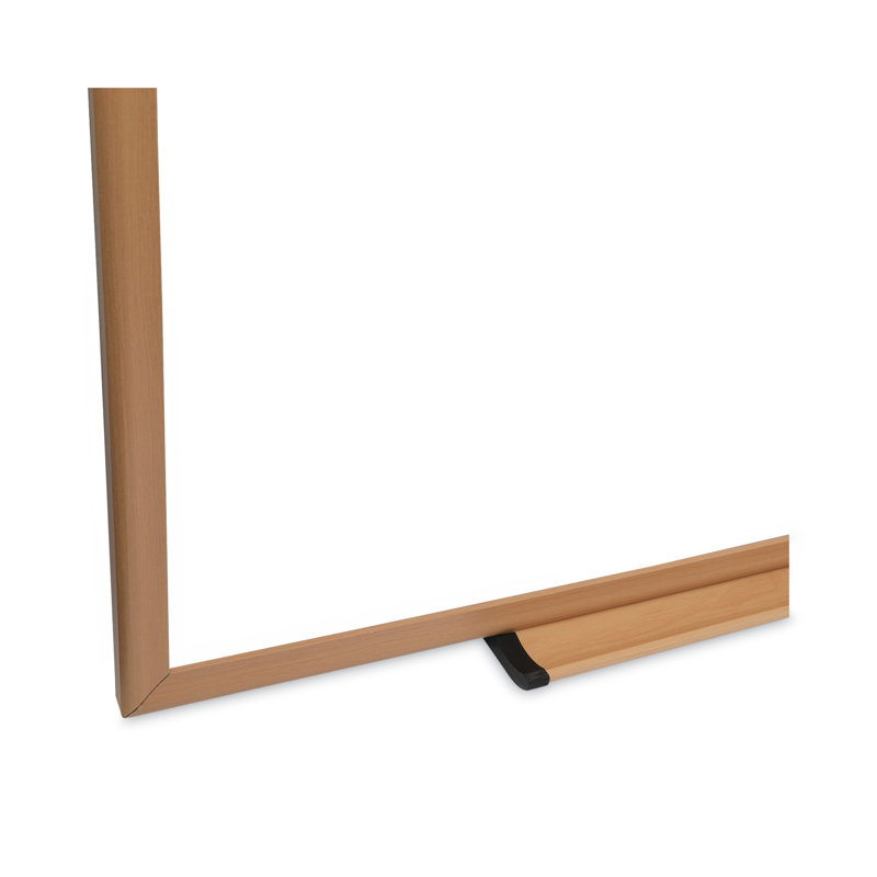 Oak Frame Dry-Erase Wall Mounted Whiteboard, 3' H x 4' W