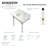 Kingston Brass Monarch 36-Inch Carrara Marble Console Sink with Stainless Steel Legs (8-Inch, 3-Hole)-51154836