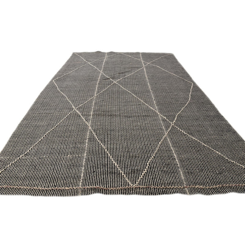 Tapis noir et blanc Outen