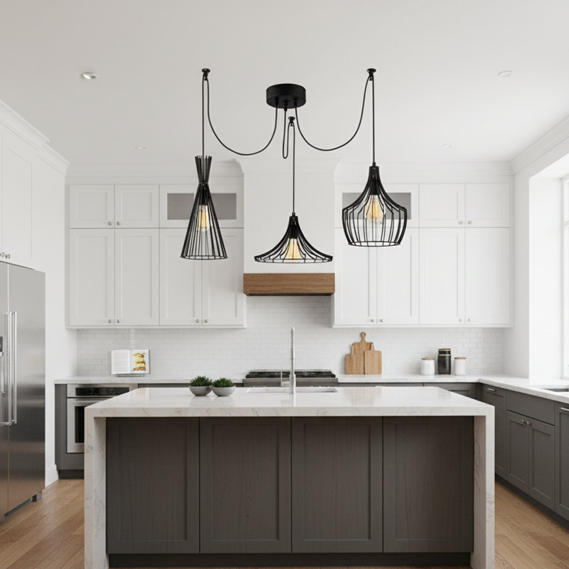 Sanath 3 - Light Geometric Chandelier