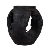 Vesuvius I (Short) ~ Ebonized Decorative Vase of 100% reclaimed wood