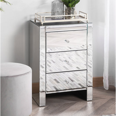 45cm W Manufactured Wood Bedside Table
