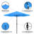 Kelton 10' W Crank Lift Auto-Tilt Patio Umbrella -925197243