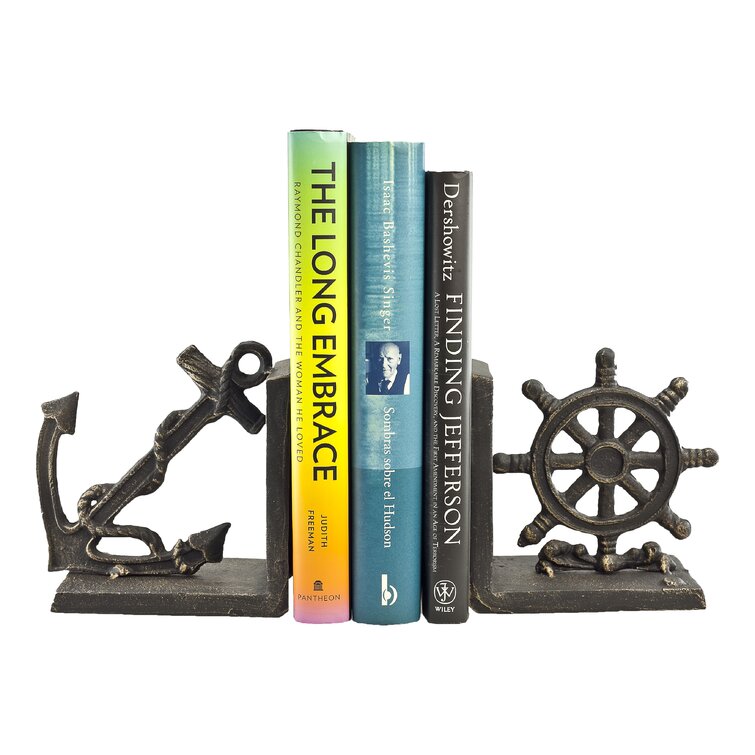 VINTAGE ANTIQUE IRON SHIP BOOKENDS NAUTICAL BOOK ENDS VINTAGE