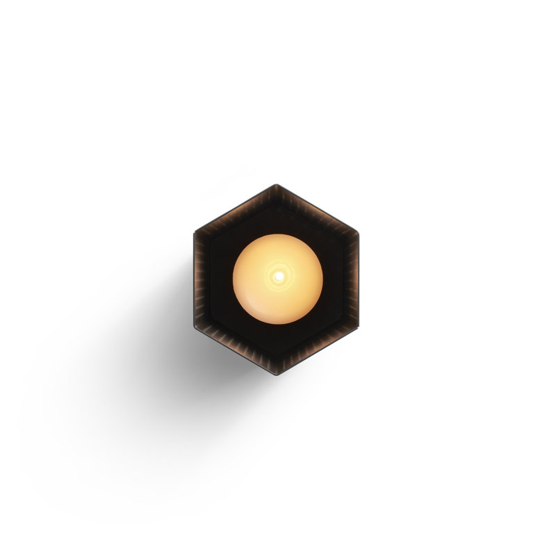 Wink Lantern, 9" H x 6" W x 5" D, Black
