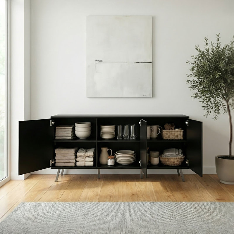 ELEVATE 151cm Sideboard, Black