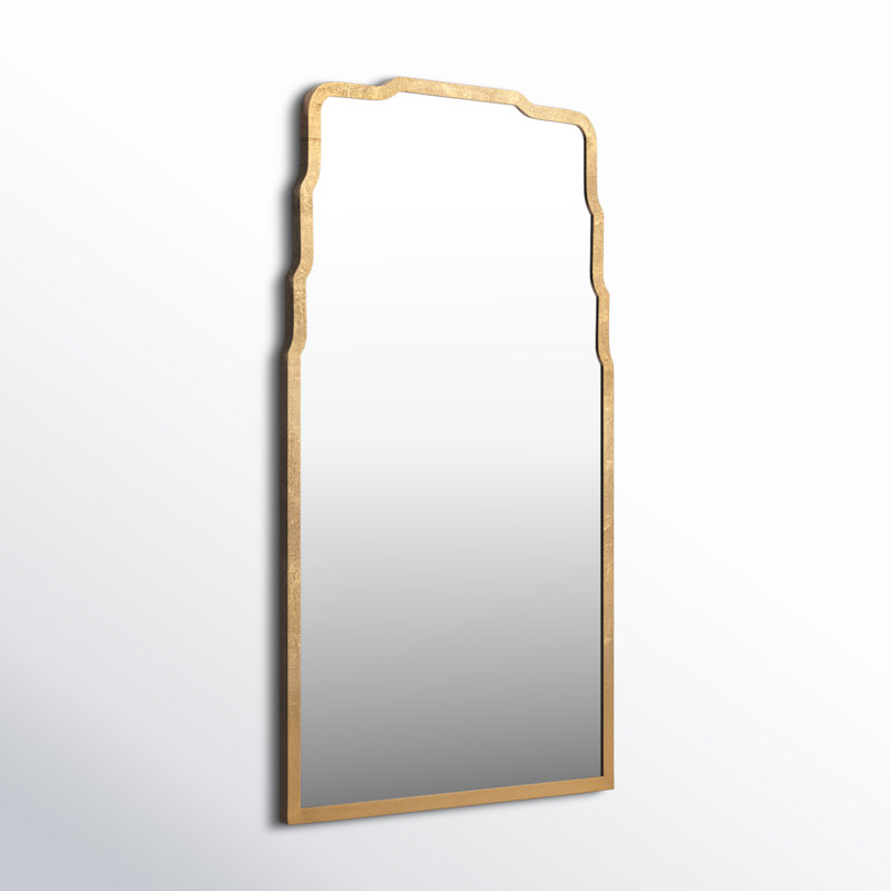 Jodi Scalloped Mirror, Gold