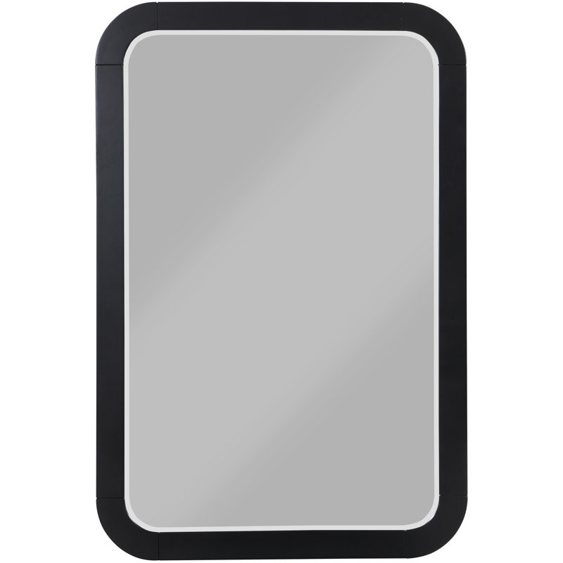 Miroir d'appoint biseauté Sage, Noir