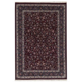 Shah Wool Oriental Area Rug in Dark Red/Black
