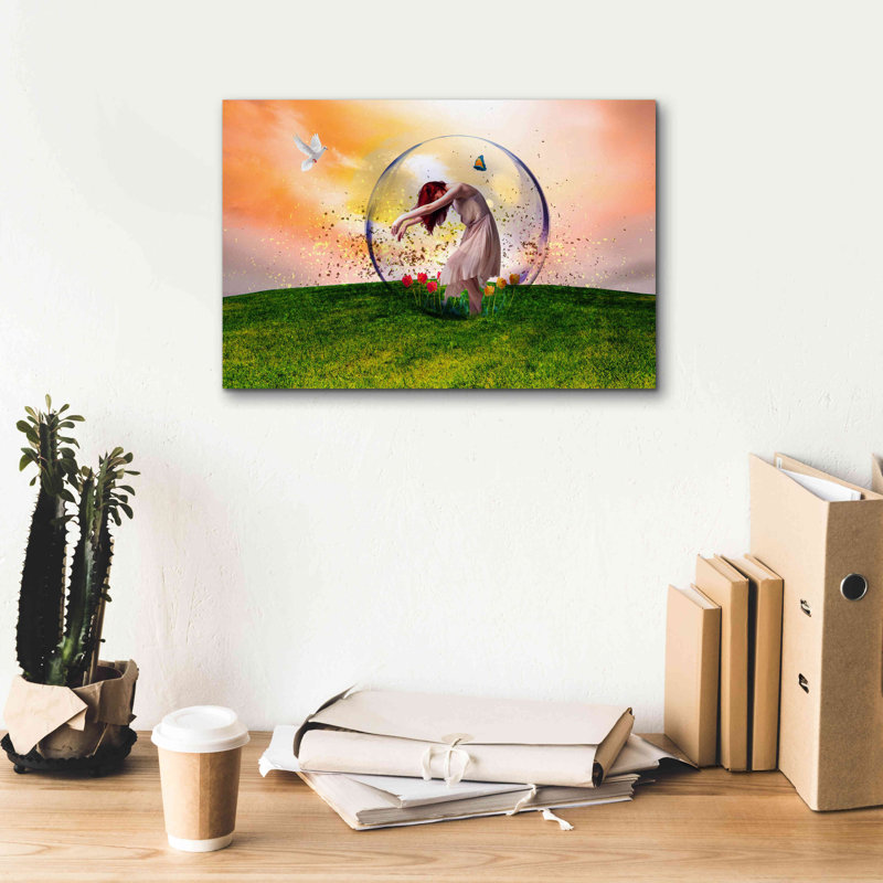 «In The Bubble» par Ata Alishahi, H 12 po x l 18 po x P 0,75 po