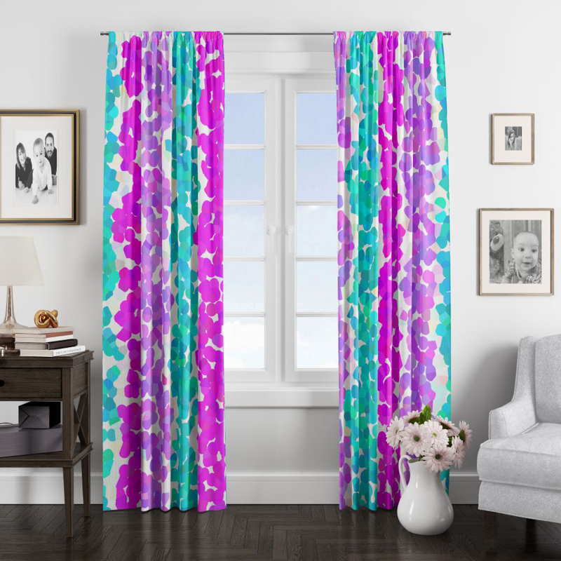 Panneaux de rideaux semi-transparents abstraits, L 40 po x L 61 po