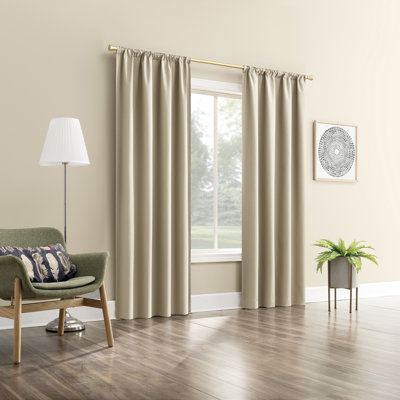 Karina Textured Blackout Rod Pocket Curtain Panel