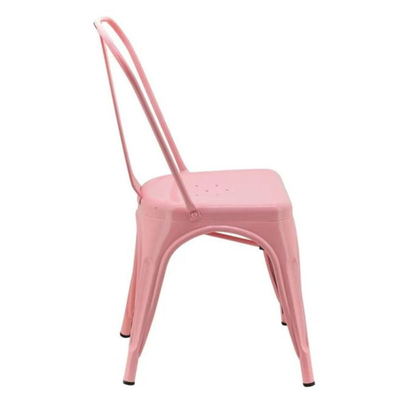 Chaise sans accoudoirs Agatha, Rose clair