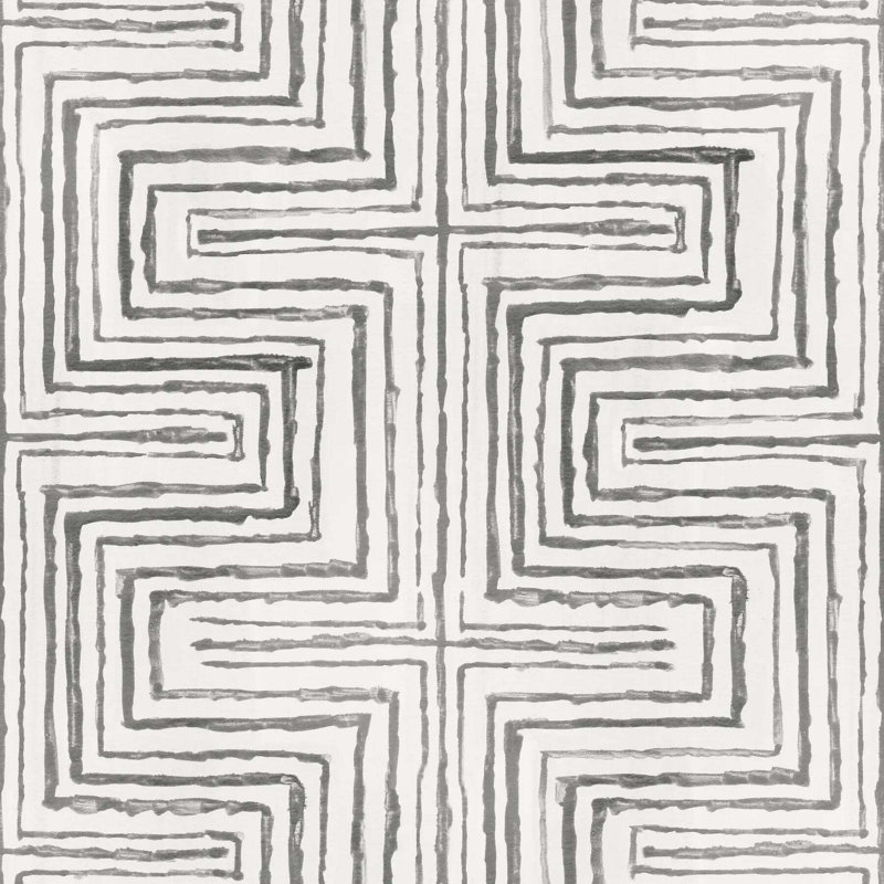 Cornered - Wallpaper, White Stone, Faux Grasscloth, Non-Pasted