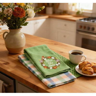 Super Absorbent 3 Pack Cotton Tea Towels - Bless This Home