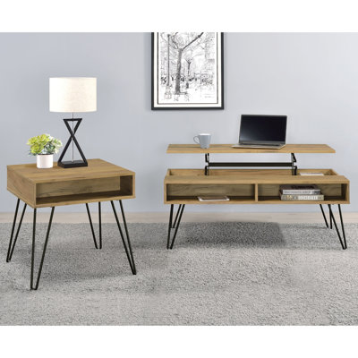 Ensemble de table basse et table de bout 2 pièces Golden Oak