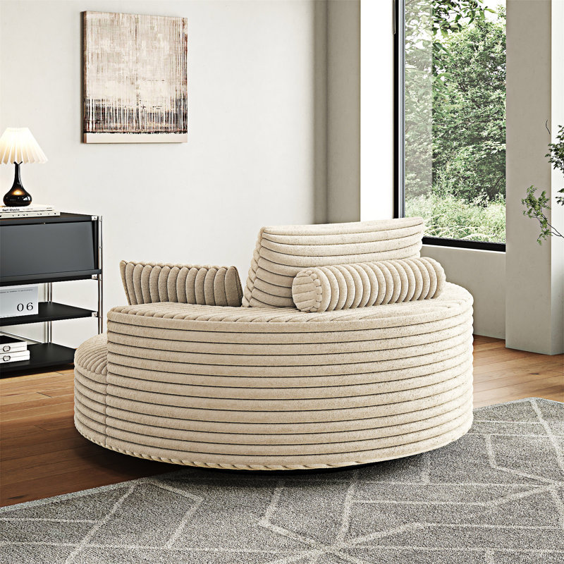 Canapé rembourré simple pivotant, Beige