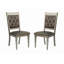 Chaises d'appoint de salle à manger capitonnées argentées