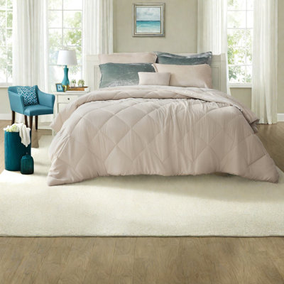 Ensembles de literie en velours luxueux, champagne simple / simple TG pour chambre à coucher moderne