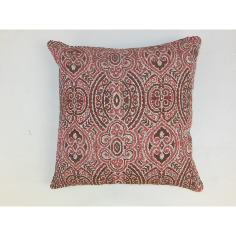 Damask Reversible Throw Pillow, Red, 20" H x 20" W x 4" D