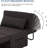 37" Convertible Sleeper Sofa Brown-1007473567