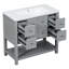 36'' Bathroom Vanity With Undermount Sink,Free Standing Vanity Set With 4 Drawers& Soft Closing Doors,Solid Wood Frame Bathroom Storage Cabinet-102299710