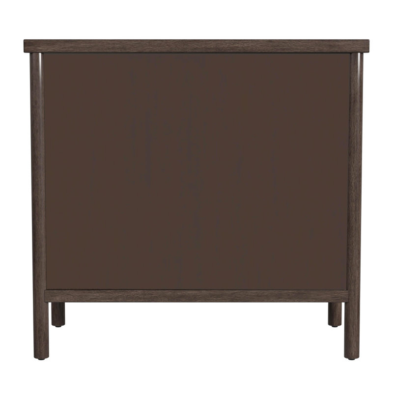 Lennon 3 Drawer Rounded Leg Dresser, Dark Brown