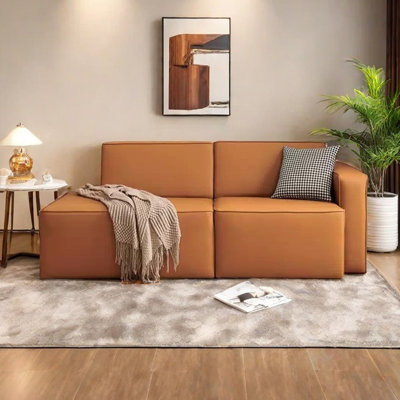Chaises longues confortables en similicuir Comfy