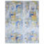 Hand Knotted Geometric Area Rug in Blue/Yellow/Gray-2113429602