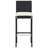 Wildon Home® 3 Piece Patio Bar Set Black Solid Wood Acacia And Poly Rattan-1849246207